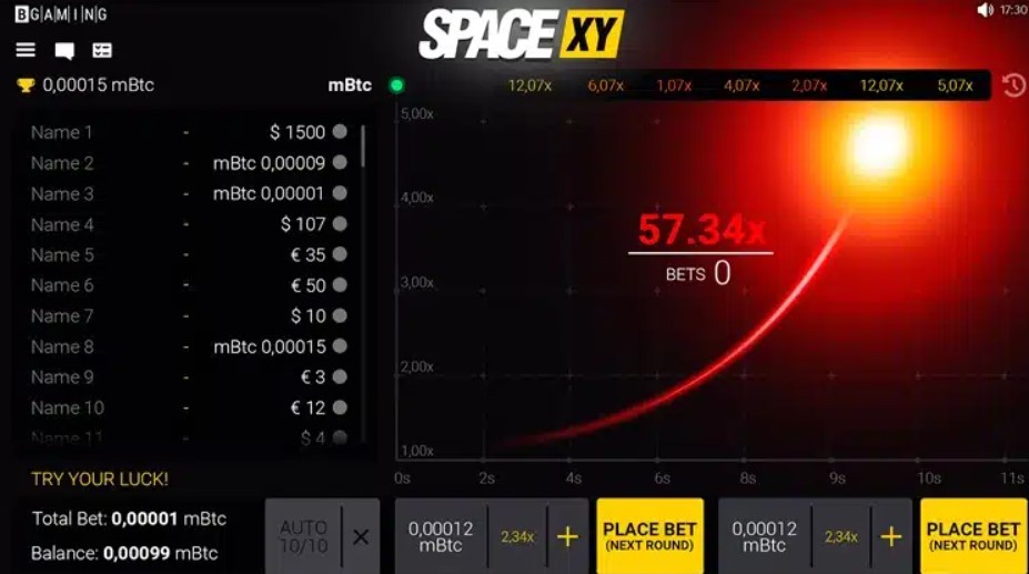 space xy juego por dinero