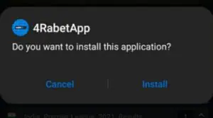 comment installer l'application 4rabet Android