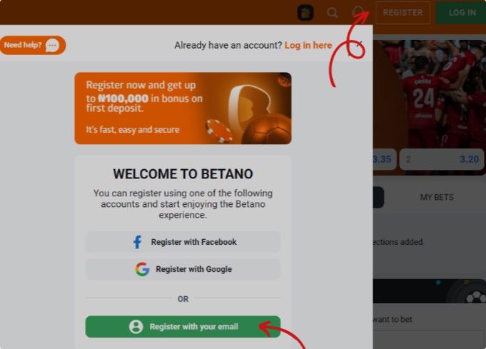 betano casino registration