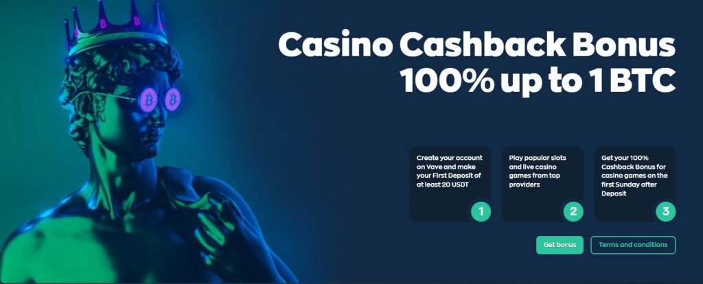 casino vave bonus cashback