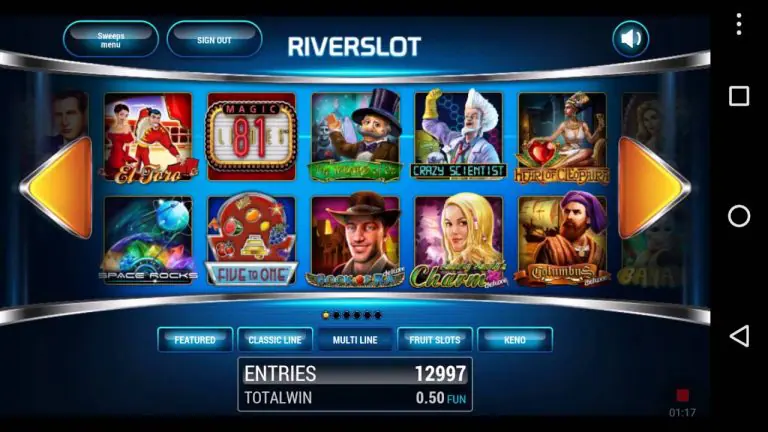 RiverSweeps online casino app