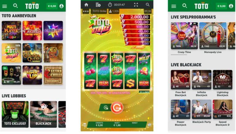 Toto казино приложение Android