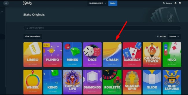crash how to find a casino game