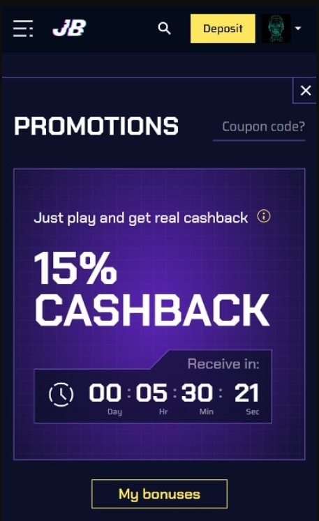 justbit casino bonus offers