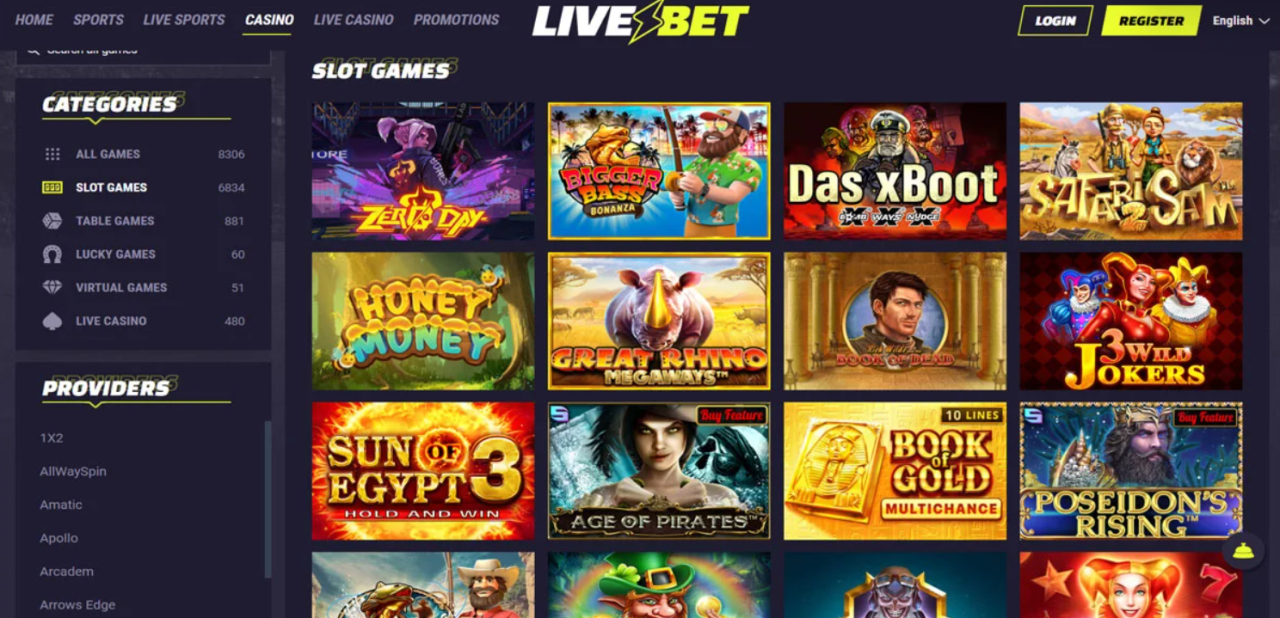 LiveBet Kasino-Spiele