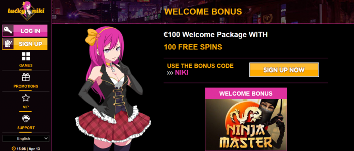 Lucky Niki Casino Welcome Bonus