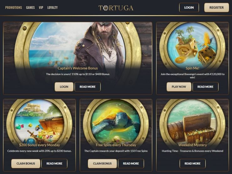 Bonusy Tortuga Casino
