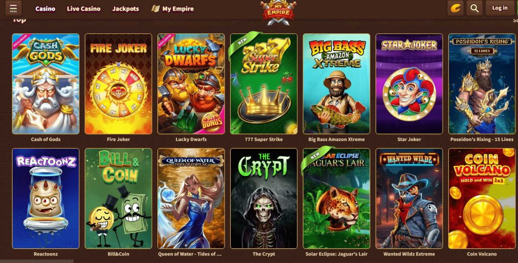 MyEmpire Casino website