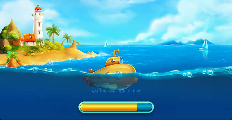 Crash-Spiel Yellow Diver 