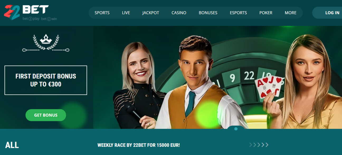 22Bet Casino Website