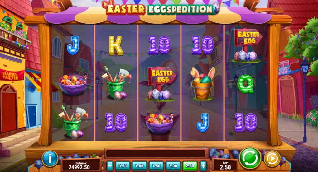 Easter Eggspedition version démo de la machine à sous.