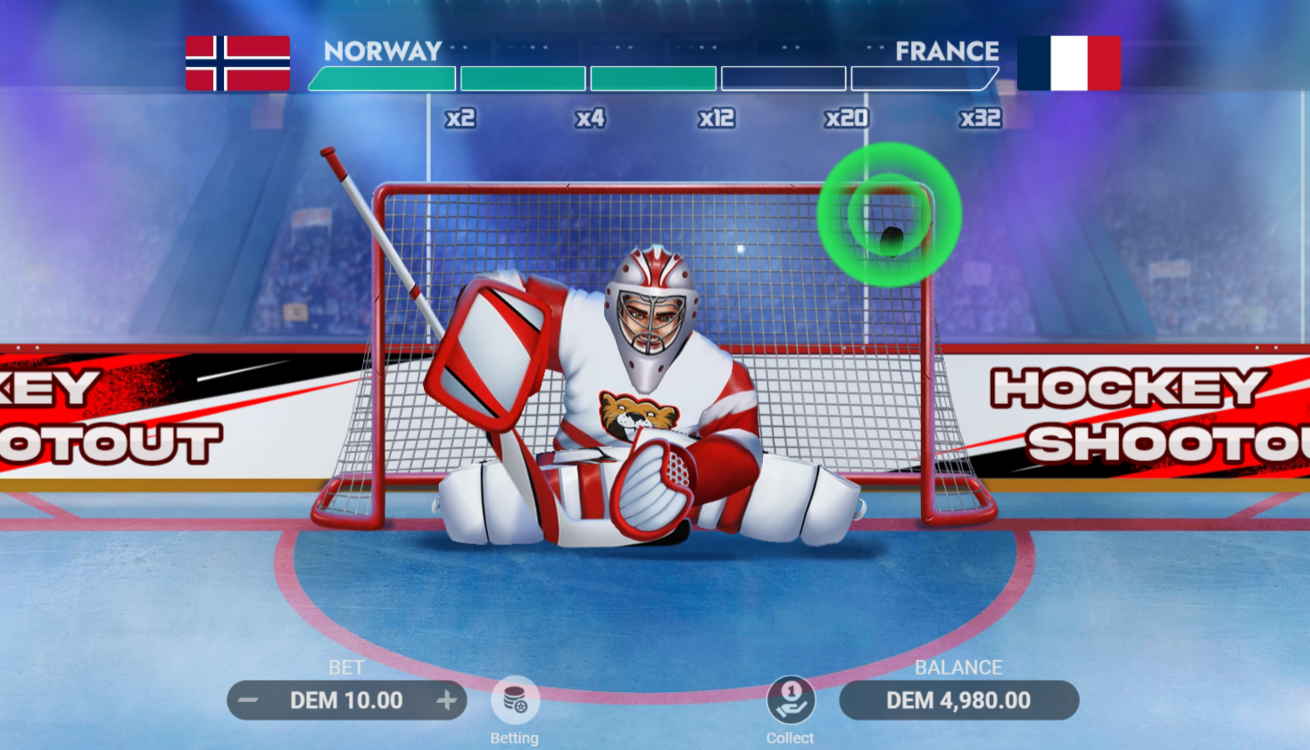 Hockey Shootout version démo du jeu.