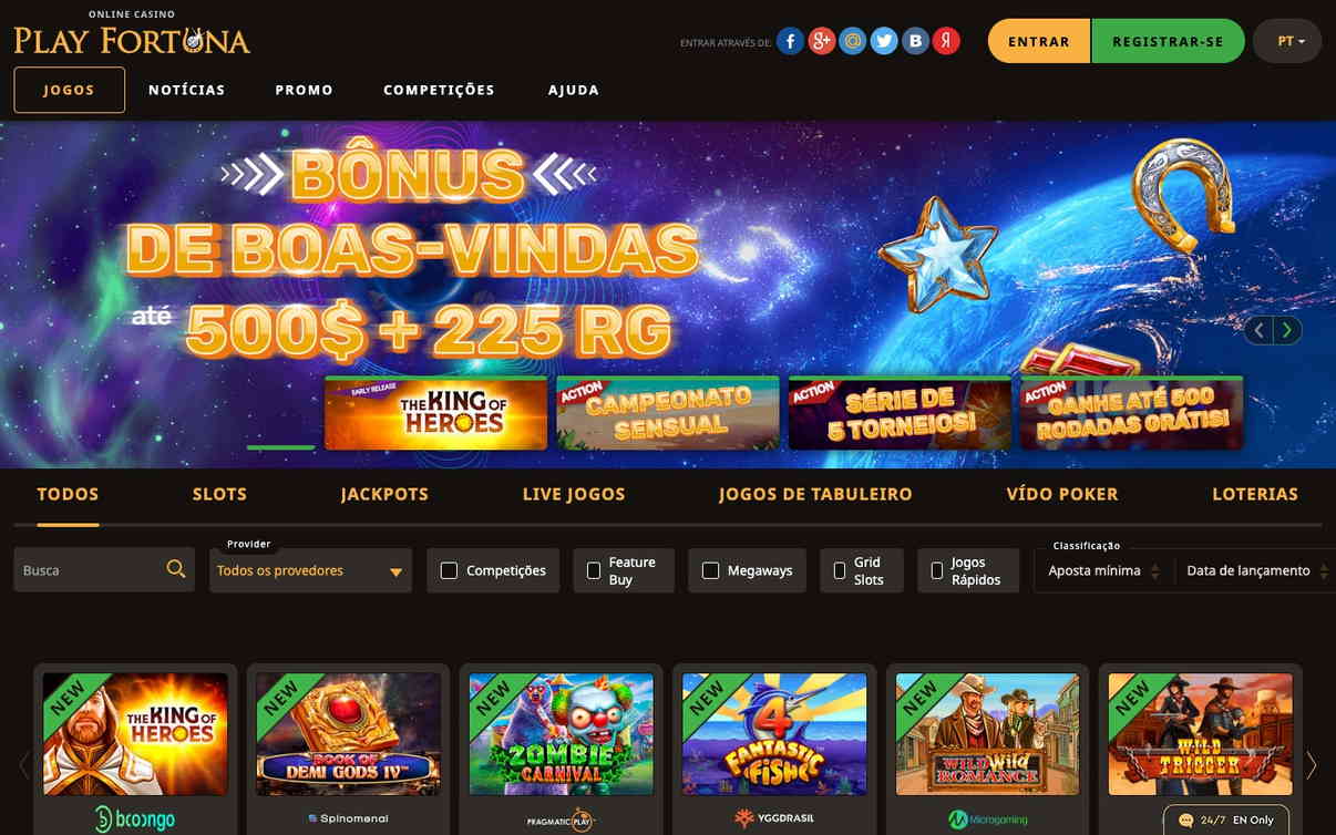 PlayFortuna Kasino-Website